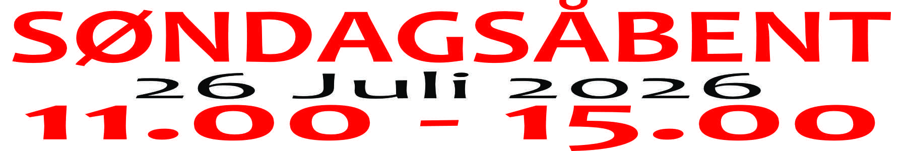 SØNDAGSÅBENT